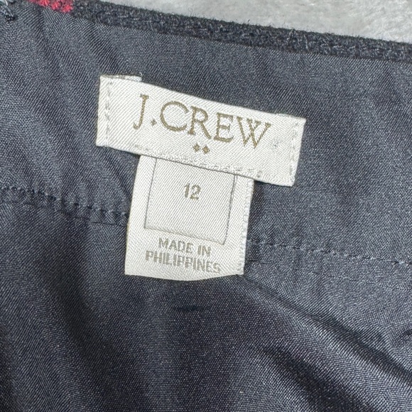 J.Crew Factory Wool Blend Harvest Plaid Buffalo Red Black Mini Skirt Size 12 - Picture 15 of 16